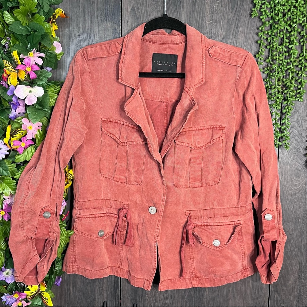 -Sanctuary Utility Button Down Lightweight Jacket… - image 2